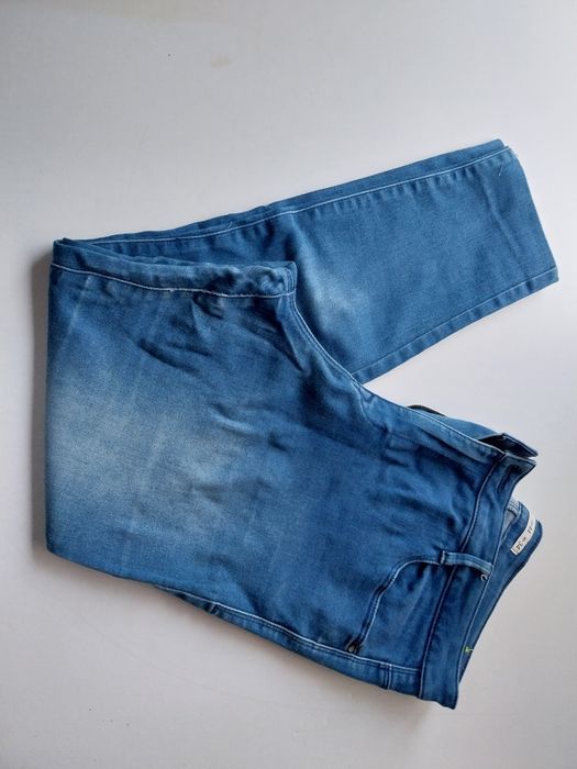 Lefties calças jeans azuis cintura subida super high waist nr.° 44