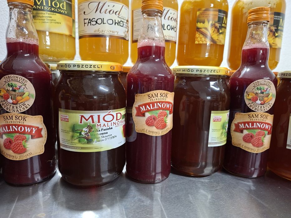 Miód Lipowy. Miodowy box. Pakiet 4 x słoik 900ml wysyłka gratis