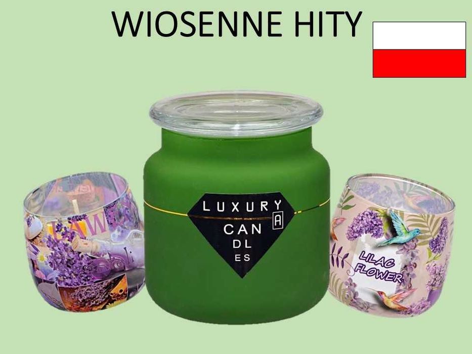 Adpal luxury owoce z lasu świeca hit Wielkanoc wiosna lawenda bez