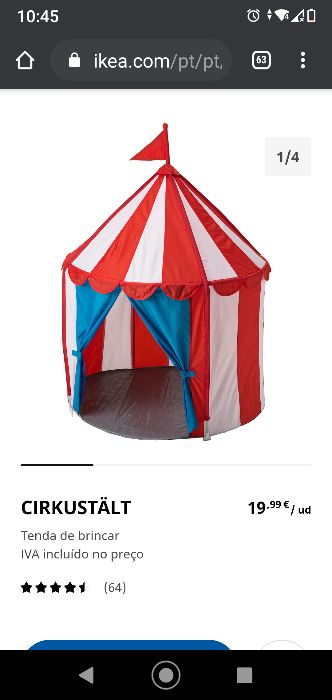 Tenda crianças nova