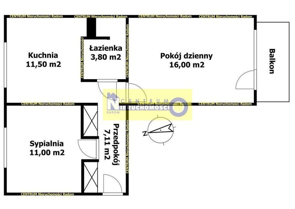 2 pokoje na Zamłyniu na parterze z balkonem.