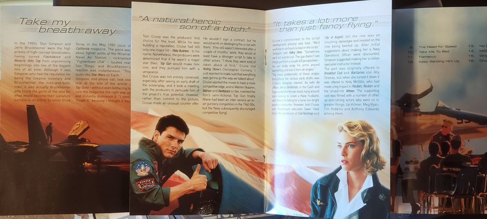 Top Gun edição especial 2 DVD, libreto