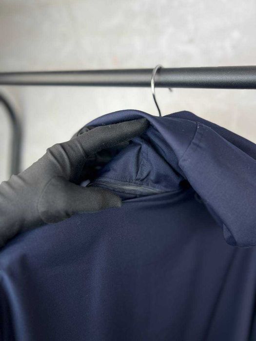 Мужская демисезонная куртка Kiton синяя ветровка Китон v095