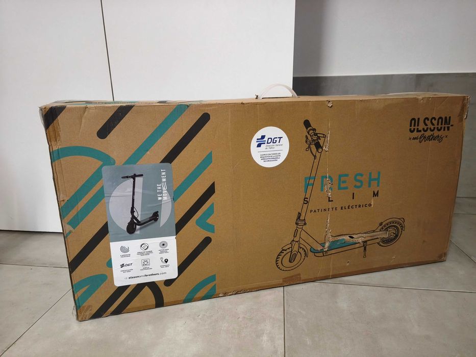 Trotinete Elétrica OLSSON Fresh Slim, 18 Km, nova em caixa, garantia