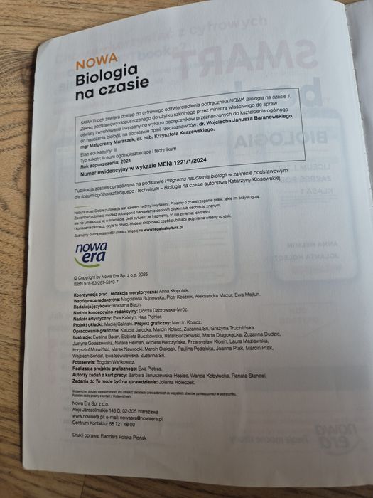 Smart book Biologia na czasie 1