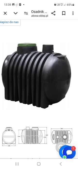 Oczyszczalnia ścieków 4m3 4000l 6-9 osób kompletna z drenażem