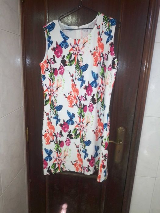 Vestido florido de verão tamanho único