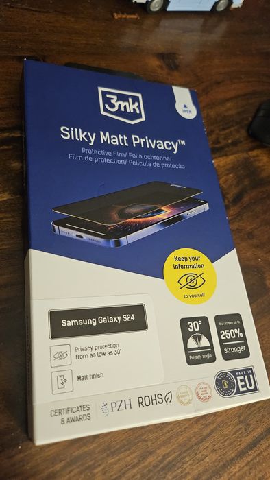 Samsung galaxy s24 folia ekran silky matt matowa privacy prywatyzujaca
