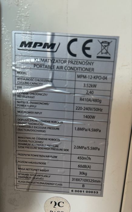 Klimatzator uzywany