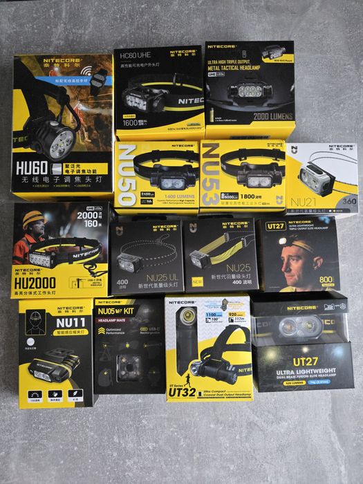 Nitecore NU11, NU50, HC65M UHE, NU25, NU50, NU53, NU05, UT27, HC60 UHE
