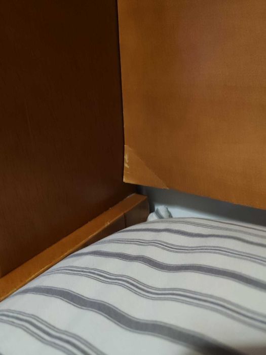 Cama dupla de solteiro com arrumação 1mx2,05m de madeira maciça