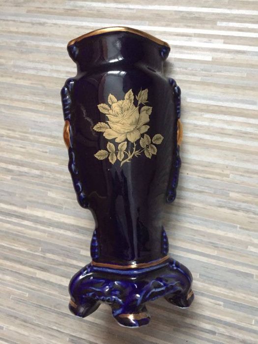 DUŻY Wazon kobalt porcelana