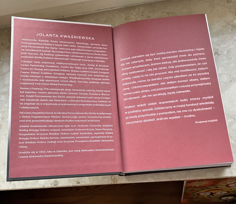 Wspomnienia Jolanty Kwaśniewskiej