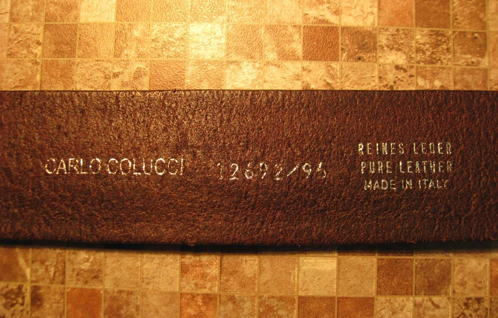 Кожаный мужской ремень, оригинальный. Carlo Colucci. Винтаж 1995г.