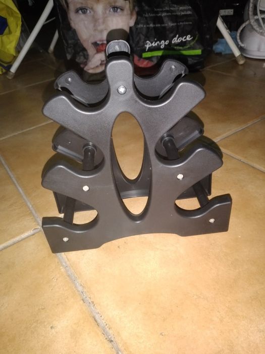 Suporte de alteres pesos com 6 divisões