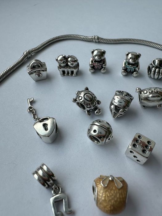 Pandora оригінал, браслет шарми Pandora,  пандора, срібло 925,прикраси