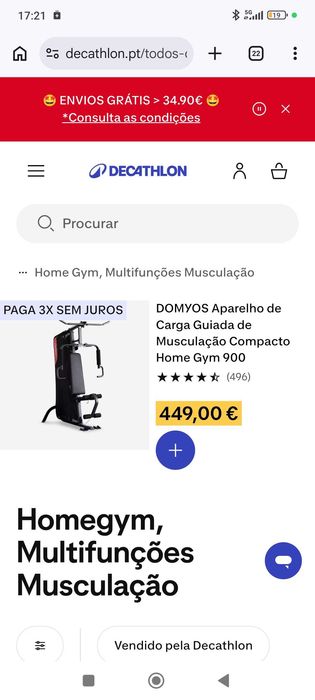 Máquina multifunções Domyos