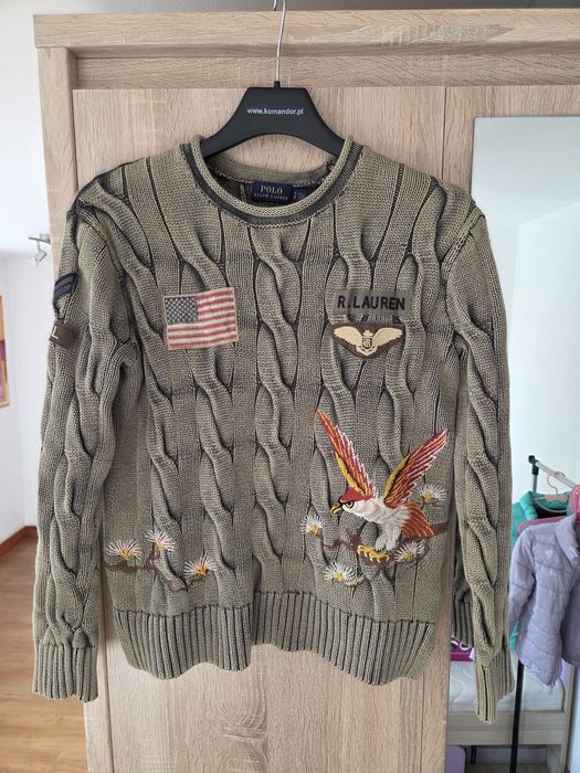 Unikatowy sweter Ralph Lauren xs s
