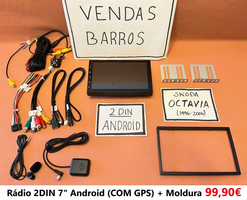 (NOVO) Rádio 2DIN • SKODA Octavia (1996 até 2013) • Android [4+64GB]