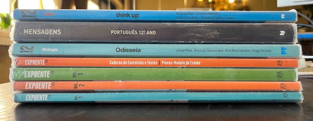 Livros 12 Ano Encadernados - Expoente 12 - Mensagens 12 - Think Up 12 - Odisseias 12