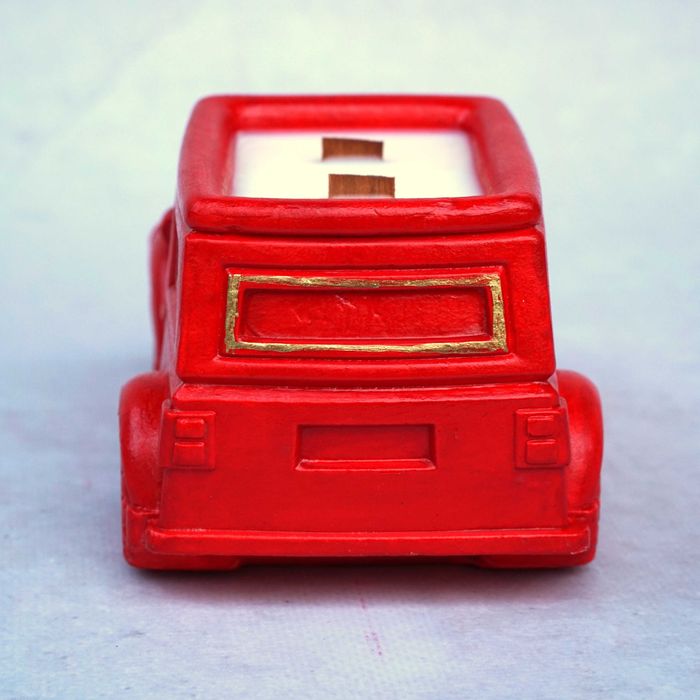 Ароматична соєва свічка кашпо "Новорічна машина" 170мл.