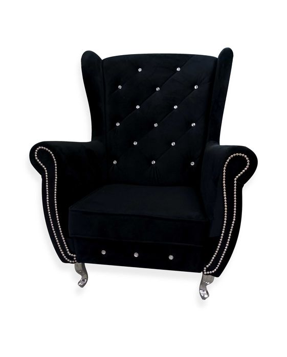 Kanapa Sofa Rozkładana Wersalka Glamour Fotel Uszak Pufa Kryształ