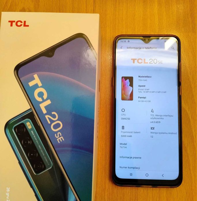 Smartfon TCL 20 SE