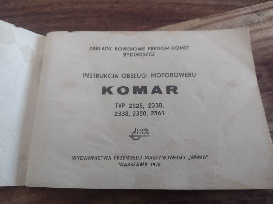 Instrukcja obsługi motoroweru KOMAR