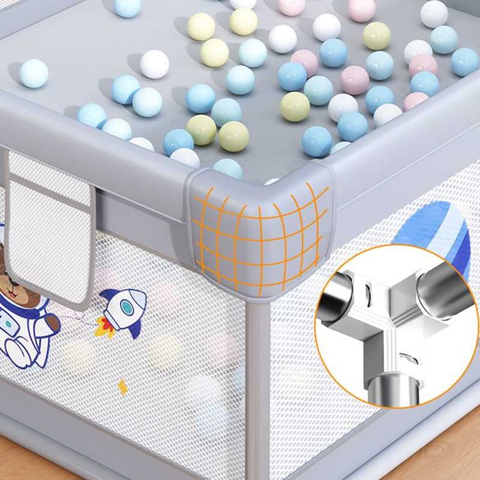 Дитячий ігровий манеж Playpen 180 х 120 см з дверцятами на блискавці