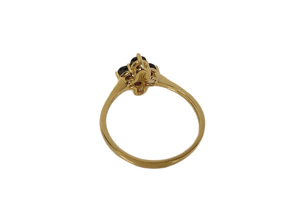 Złoty pierścionek SYNT. GRANAT 585 1,55G R.15