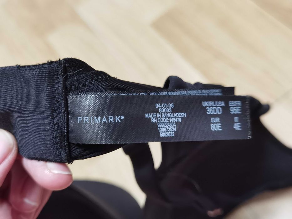 Stanik Czarny Primark 80E