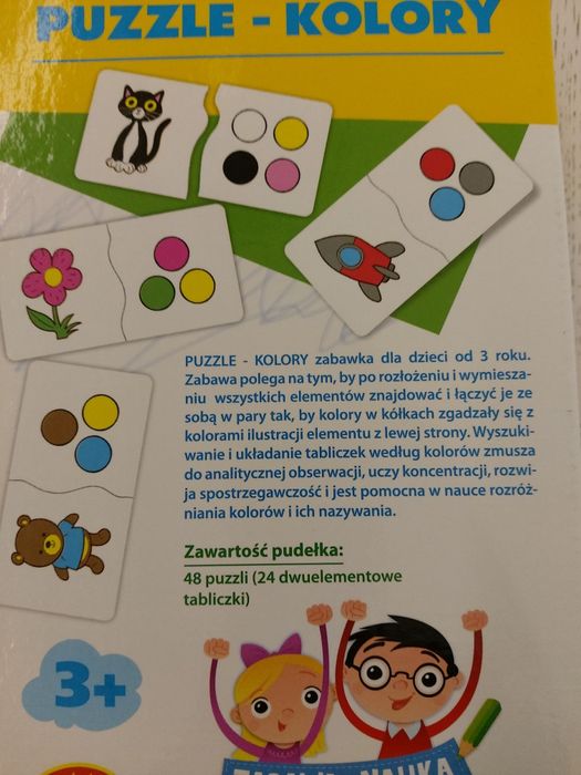 Puzzle-Kolory wodna kolorowanka zestaw 3+