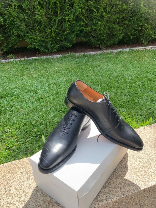Sapatos de homem pretos em pele - Novos - Tamanho 45