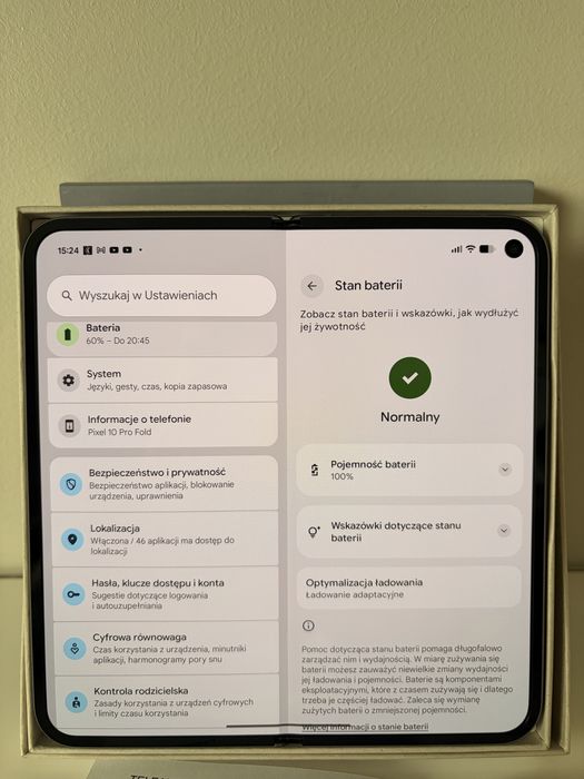 Smartfon Google Pixel 10 Pro Fold Moonstone Gwarancja idealny