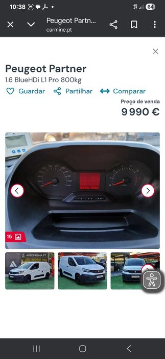 Pegeot Partner frigorífico