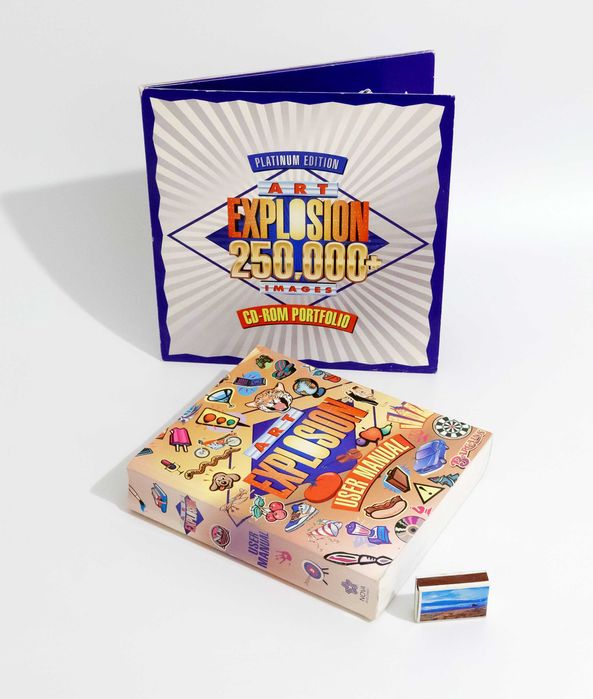 Retro komputery: komplet płyt z clip artami z lat 2000, na prezent!