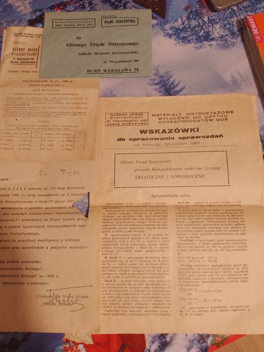 Notatnik korespondenta rolnego 1981 GUS