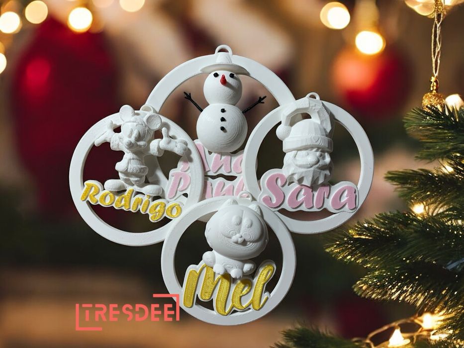 Decoração de Natal Personalizada para Árvore – Nome à tua escolha