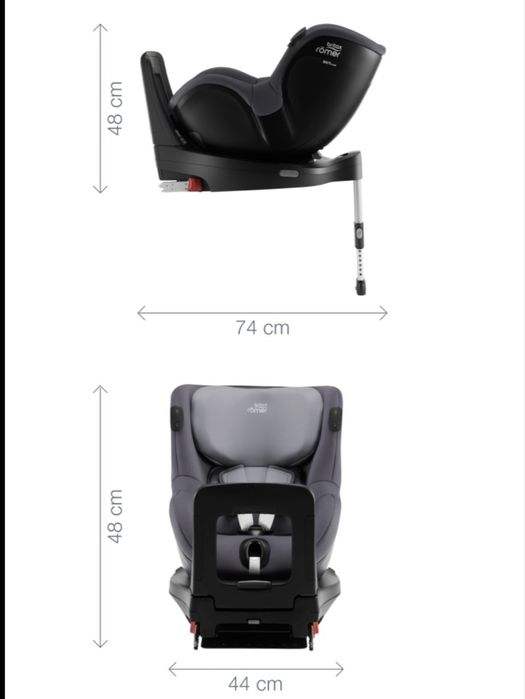 Автокрісло Britax Römer DUALFIX iSENSE (Midnight Grey) зі платформою