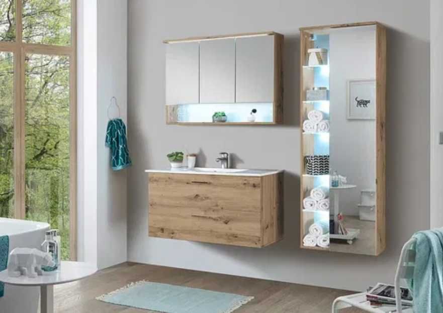 Łazienkowy zestaw mebli 3-częściowy