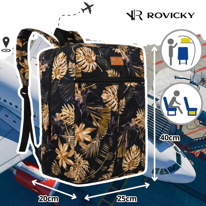 lekki plecak podróżny kabinowy na suwak - rovicky