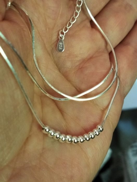 Серебр.набор серьги кольцо колье