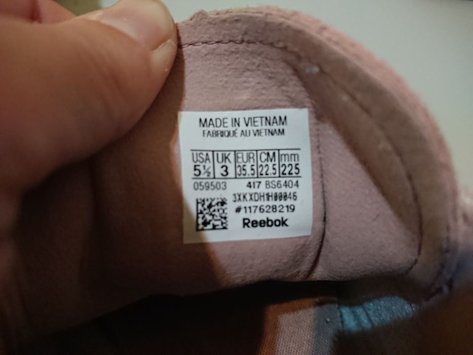 Sapatilhas tenis reebok workout rosa palido tam 35,5