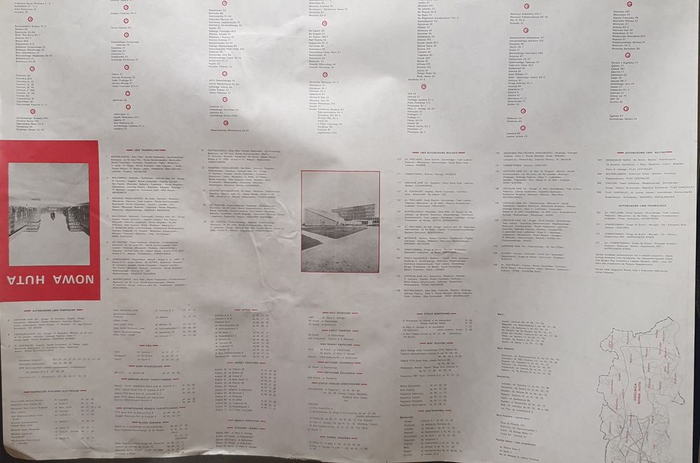 Nowa Huta - stary plan mapa 1983 r. nazwy ulic PRL
