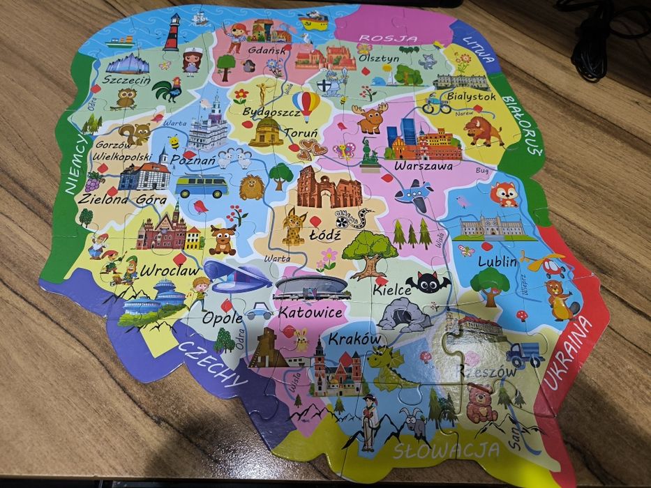 Gra familijna Król Popiel i gratis puzzle mapa Polski, okazja!