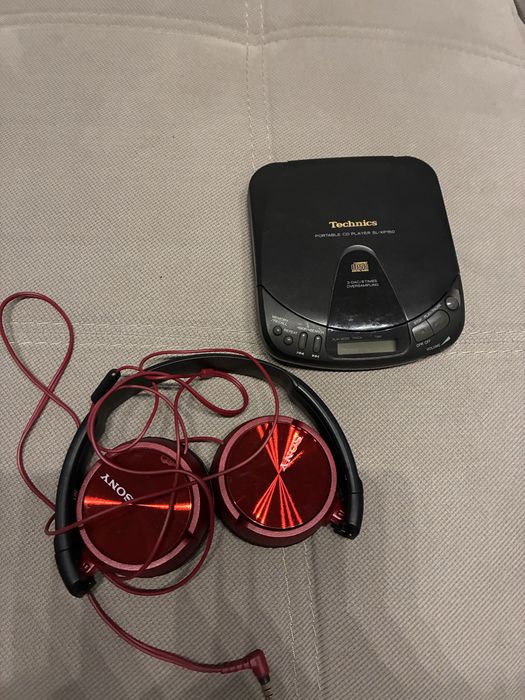 Discman technics unikat plus sluchawki sony