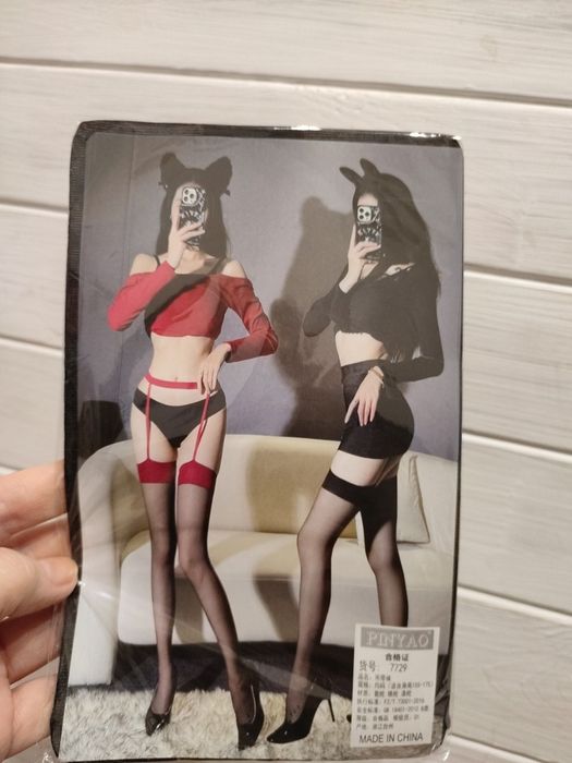 Стильные  нейлоновые чулочки с пояском 6 цветов