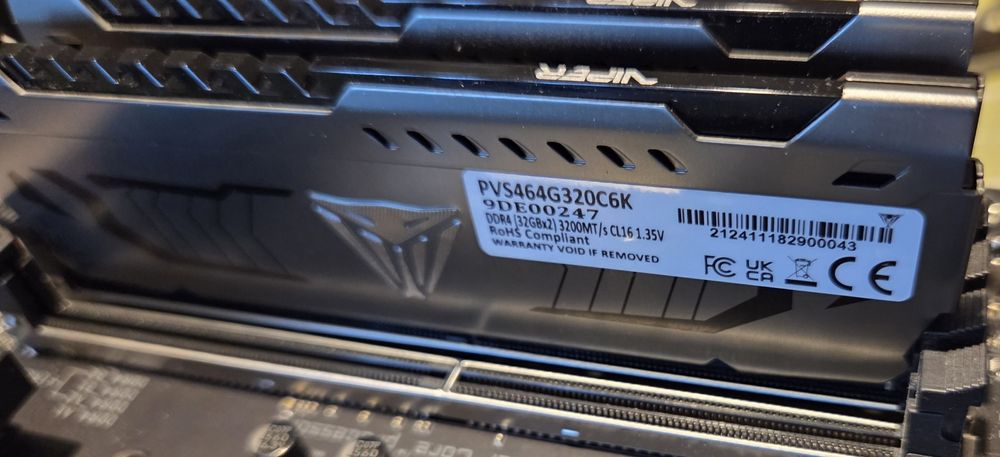 64gb ddr4 (2x 32gb) Patriot Viper Steel