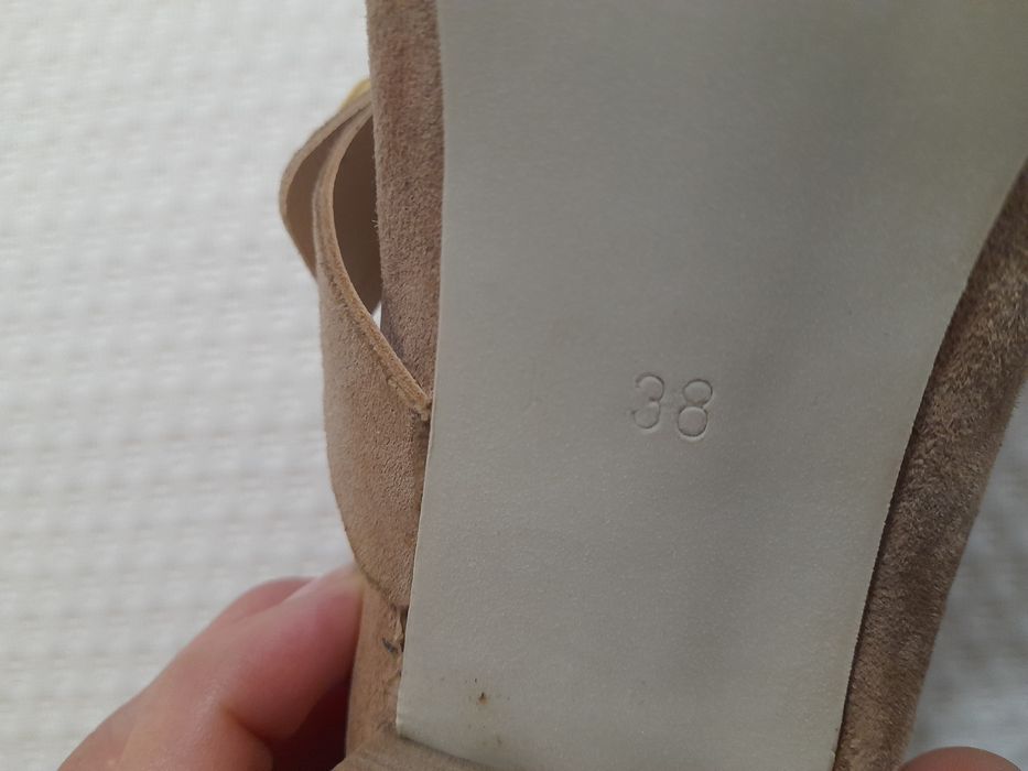 Botins de camurça bejes, tam 38