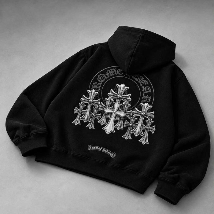 Зіп-Худі Хром Хартс* Chrome Hearts Triple Cross Zip-Hoodie* XS-2XL